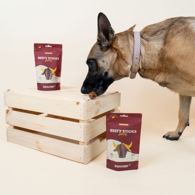 Dog Chef Beefy Sticks – Leckerli aus 100 % Rind für Hunde