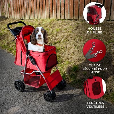 Monster Shop Poussette pour Animal de Compagnie