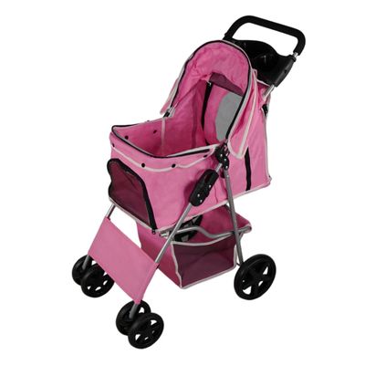 Monstershop Poussette pour Animal de Compagnie – Tartan Bleu