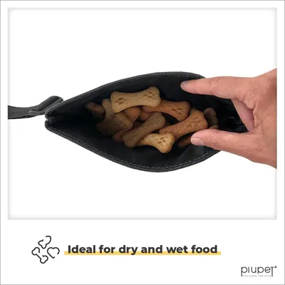 PiuPet® Sac à Friandises Chien I 3 Compartiments I Fermeture Magnétique