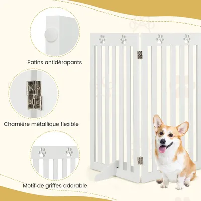 GIANTEX Barrière de Protection Pliable pour Chien - Grille de Sécurité
