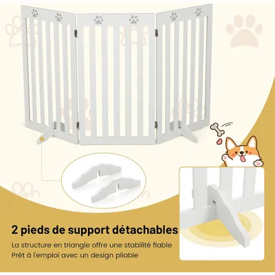 GIANTEX Barrière de Protection Pliable pour Chien - Grille de Sécurité