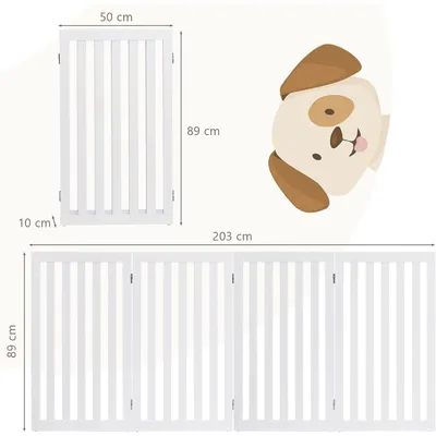 GIANTEX Barrière de Sécurité Pliable en MDF