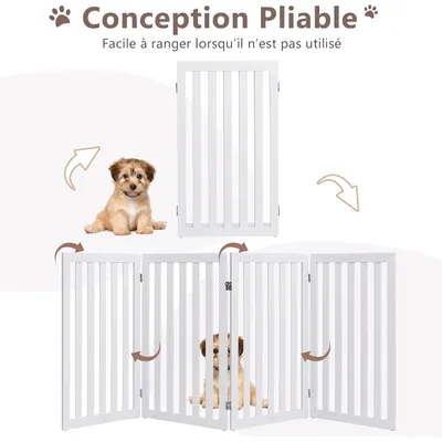 GIANTEX Barrière de Sécurité Pliable en MDF