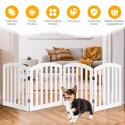GIANTEX 4-teiliges verstellbares Haustierschutzgitter für kleine Tiere GIANTEX 4-teiliges verstellbares Haustierschutzgitter für kleine Tiere
