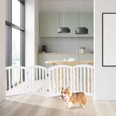 GIANTEX Barriere Modulable pour Animaux Domestiques - Haut Arqué, Pliable