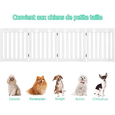 GIANTEX Barrière de Protection pour Chien Pliable - Pivotante à 360 °