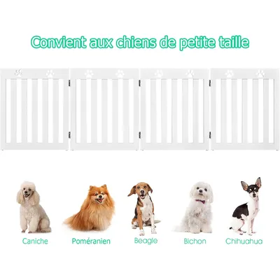 GIANTEX Barrière de Protection pour Chien Pliable - Pivotante à 360 °