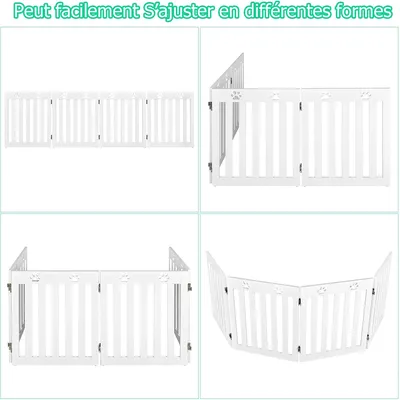 GIANTEX Barrière de Protection pour Chien Pliable - Pivotante à 360 °