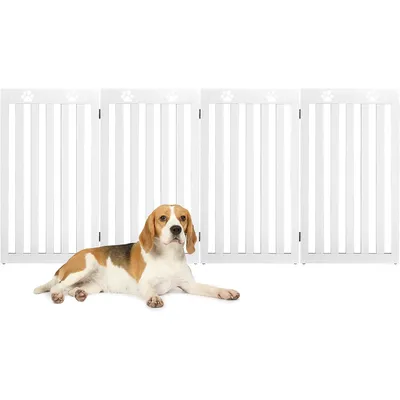 GIANTEX Barrière de Protection pour Chien Pliable - 60/91cm