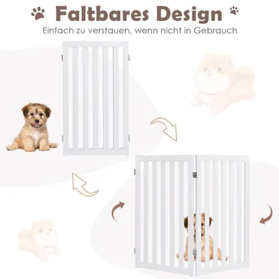 GIANTEX Faltbares Treppenschutzgitter 89cm Hoch Freistehend Für Zuhause GIANTEX Faltbares Treppenschutzgitter 89cm Hoch Freistehend Für Zuhause