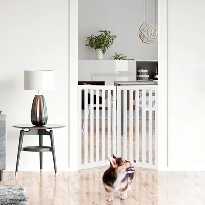 GIANTEX Barrière de Sécurité Pliable en MDF