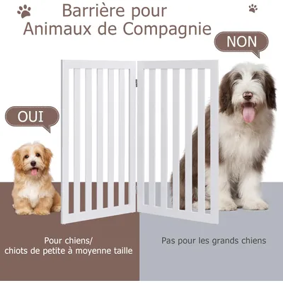 GIANTEX Barrière de Sécurité Pliable en MDF