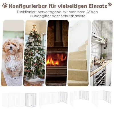 GIANTEX Faltbares Treppenschutzgitter 89cm Hoch Freistehend Für Zuhause GIANTEX Faltbares Treppenschutzgitter 89cm Hoch Freistehend Für Zuhause