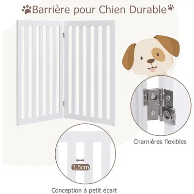 GIANTEX Barrière de Sécurité Pliable en MDF