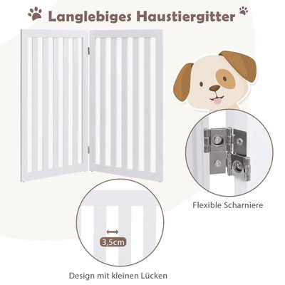 GIANTEX Faltbares Treppenschutzgitter 89cm Hoch Freistehend Für Zuhause
