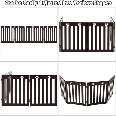 GIANTEX Barrière de Protection pour Chien Pliable - Pivotante à 360 °