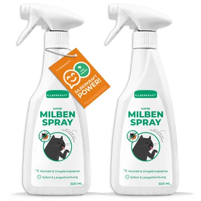 SILBERKRAFT Spray anti-acariens pour chats