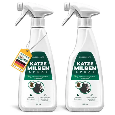 SILBERKRAFT Spray anti-acariens pour chats