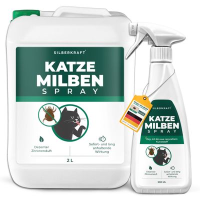 SILBERKRAFT Spray anti-acariens pour chats