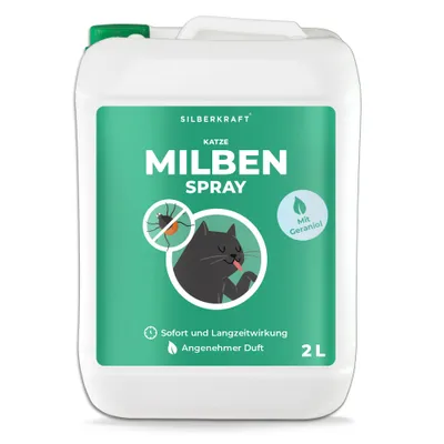 SILBERKRAFT Spray anti-acariens pour chats