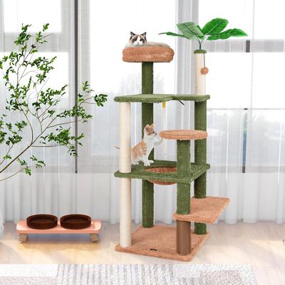 GIANTEX Arbre à Chat 152cm - Perchoir, Hamac, Griffoirs