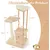 Giantex Arbre à Chat 112cm en Bois avec Poteau à Griffer en Sisal