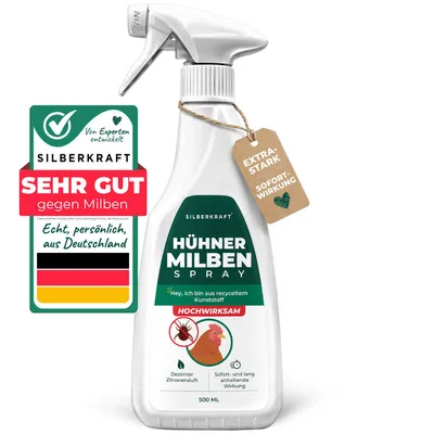 Silberkraft Milbenspray für Hühner – Abwehrspray (Repellent)