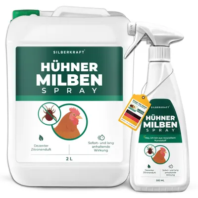 Silberkraft Milbenspray für Hühner – Abwehrspray (Repellent)