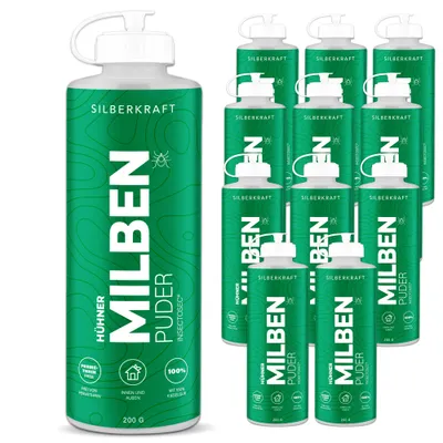 SILBERKRAFT Poudre anti-acariens pour poules