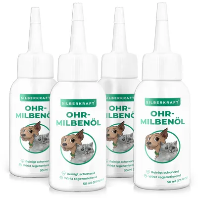 SILBERKRAFT Huile contre les acariens des oreilles pour chien et chat