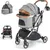 GIANTEX Poussette pour Chien Chat 3-en-1 à 4 Roues