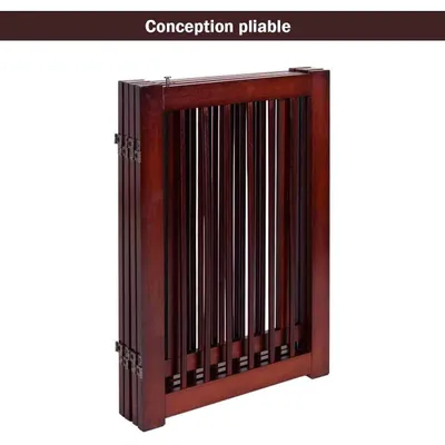 GIANTEX Barrière de Protection pour Animaux avec Panneau Tournable