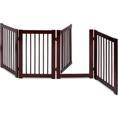 GIANTEX Barrière de Protection pour Animaux avec Panneau Tournable