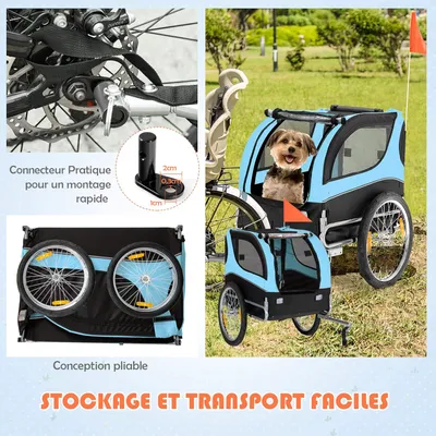 GIANTEX Remorque de Vélo pour Chien, Chariot pour Chien de Transport