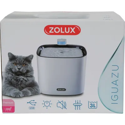 zolux - Fontaine à eau Silencieuse Iguazu 3 Litres Pour Chats Et Petits Chi