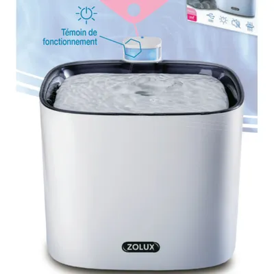 zolux - Fontaine à eau Silencieuse Iguazu 3 Litres Pour Chats Et Petits Chi