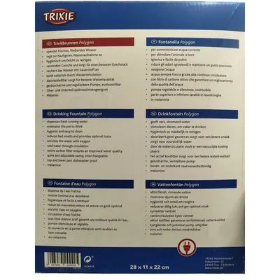 TRIXIE Fontaine d'eau potable polygonale Mélamine