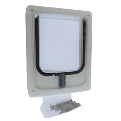 animallparadise - Chatière tunnel 4 positions blanc 19.8 x 25 cm pour chat animallparadise - Chatière tunnel 4 positions blanc 19.8 x 25 cm pour chat