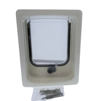 animallparadise - Chatière tunnel 4 positions blanc 19.8 x 25 cm pour chat