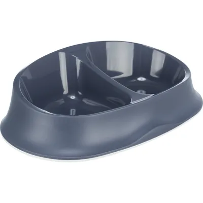 Gamelle double 2 x 250 ml pour petit chiens et chats.