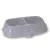 animallparadise - Ecuelle double bol 2 x 200 ml, gris en plastique, pour ch