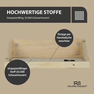 Rohrschneider Marche d'escalade naturelle avec insert Rohrschneider Marche d'escalade naturelle avec insert