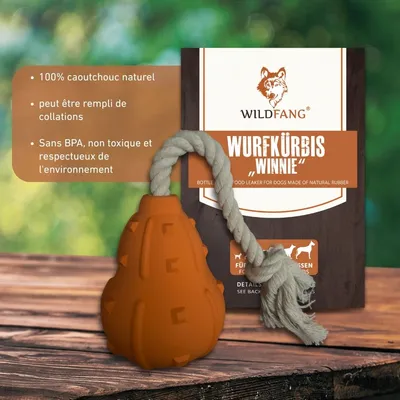 Wildfang® Jouet à mâcher citrouille 100 % caoutchouc naturel