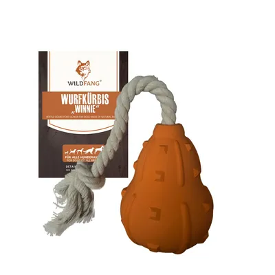 Wildfang® Jouet à mâcher citrouille 100 % caoutchouc naturel