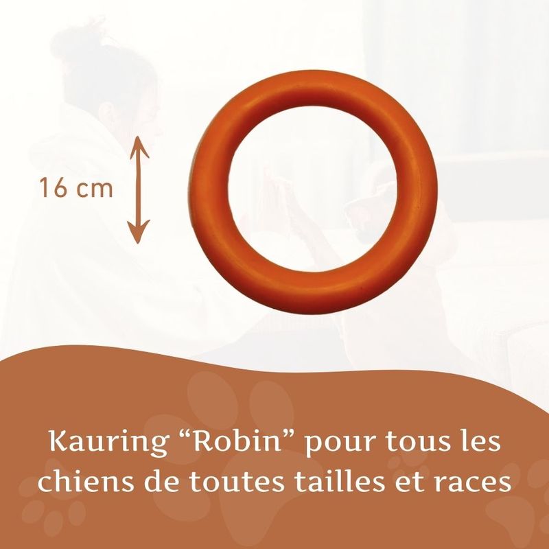 Wildfang® Jouet à mâcher anneau à mâcher "Robin" - 100% caoutchouc naturel