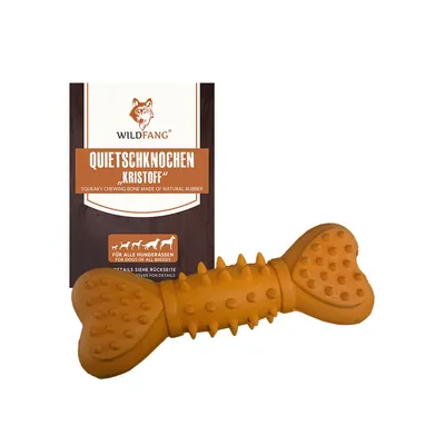 Wildfang® Jouet à mâcher os grinçant "Kristoff" - 100% caoutchouc naturel