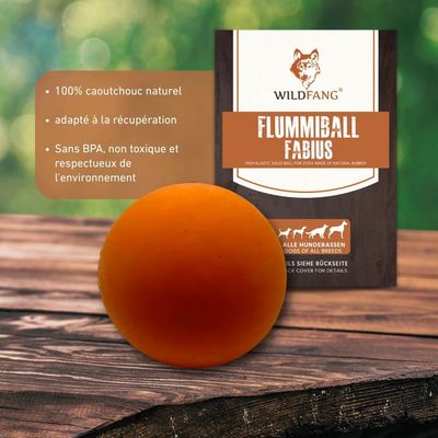 Wildfang® Balle rebondissante « Fabius » – 100% caoutchouc naturel