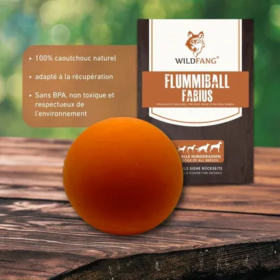 Wildfang® Balle rebondissante « Fabius » – 100% caoutchouc naturel