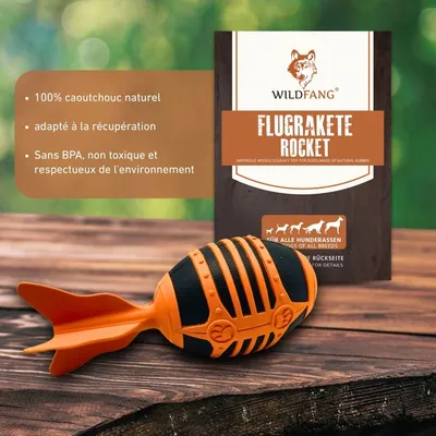 Wildfang® Jouet à mâcher fusée volante "Rocket" - 100% caoutchouc naturel